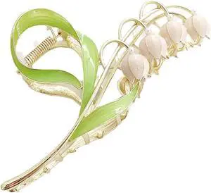 Pink Lily of The Valley Flower Hair Clips, Large Metal Claw Clip,Orchid Clamps,Lily Jaw Clamp Styling Accessories for Thick Thin,Clips and Barrettes Pink Lily of The Valley Flower Hair Clips, Large Metal Claw Clip,Orchid Clamps,Lily Jaw Clamp Styling Accessories for Thick Thin,Clips and Barrettes