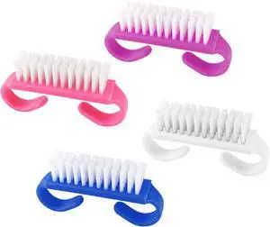 Handle Grip Nail Brushes, 4 Pack Travel Size Nail Brush for Cleaning Fingernails, Colorful Hand Scrub Cleaning Brushes Handle Grip Nail Brushes, 4 Pack Travel Size Nail Brush for Cleaning Fingernails, Colorful Hand Scrub Cleaning Brushes