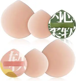 4 PCS Makeup Puff, Korean Makeup Sponges Teardrop Setting Face Cushion Puff Soft Sponge for Foundation Concealer Liquid Cream and Powder, Beginner-Friendly, XL/L 4 PCS Makeup Puff, Korean Makeup Sponges Teardrop Setting Face Cushion Puff Soft Sponge for Foundation Concealer Liquid Cream and Powder, Beginner-Friendly, XL/L