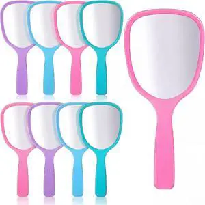 Jetec 8 Pcs Small Handheld Hand Mirrors, Blue, Green, Pink, Purple | 1X Compact Travel Makeup Mirror, Mini DIY Crafts Mirror, 3.15 x 7.09 in, for Kid Girl Cosmetic Classroom Salon Party Favors Jetec 8 Pcs Small Handheld Hand Mirrors, Blue, Green, Pink, Purple | 1X Compact Travel Makeup Mirror, Mini DIY Crafts Mirror, 3.15 x 7.09 in, for Kid Girl Cosmetic Classroom Salon Party Favors