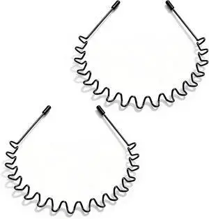 Asltw 2 PCS Metal Hair Band for Men Headband Women Bands, Head Bands for Women's Hair Non Slip, Unisex Black Simple Fashion Hair Bands, Outdoor Sports Headbands Hoop Accessories Asltw 2 PCS Metal Hair Band for Men Headband Women Bands, Head Bands for Women's Hair Non Slip, Unisex Black Simple Fashion Hair Bands, Outdoor Sports Headbands Hoop Accessories