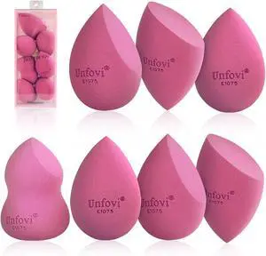 Makeup Sponge Set (4 Shapes 7 pcs) - Latex-Free Blending Sponge for Liquid, Cream & Powder, Soft Reusable Beauty Sponge for Wet/Dry Application, Face Foundation Blender (Rose Red) Makeup Sponge Set (4 Shapes 7 pcs) - Latex-Free Blending Sponge for Liquid, Cream & Powder, Soft Reusable Beauty Sponge for Wet/Dry Application, Face Foundation Blender (Rose Red)