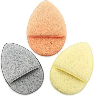 Reusable Face Scrubber Sponges 3-Pack Gentle Exfoliating Makeup Remover Pads for Face Wash & Daily Skincare (Orange, Yellow, Gray) Reusable Face Scrubber Sponges 3-Pack Gentle Exfoliating Makeup Remover Pads for Face Wash & Daily Skincare (Orange, Yellow, Gray)