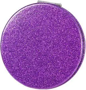 Cute Purple Compact Mirror for Women,Magnifying Travel Mirror with Glitter,Leather Small Pocket Mirror,Portable 2 x 1x Magnification Folding Makeup Mirror,Cosmetic Mirror for Gift Cute Purple Compact Mirror for Women,Magnifying Travel Mirror with Glitter,Leather Small Pocket Mirror,Portable 2 x 1x Magnification Folding Makeup Mirror,Cosmetic Mirror for Gift