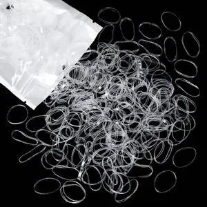 Teenitor Clear Elastic Ties Hair Elastics, Clear Elastics Rubber Bands for Hair Rubber Bands Ties, 300pcs Teenitor Clear Elastic Ties Hair Elastics, Clear Elastics Rubber Bands for Hair Rubber Bands Ties, 300pcs