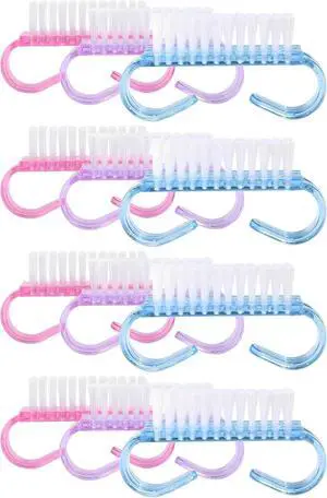 12-Pack Handle Grip Nail Brush(assorted color), Fingernail Scrub Cleaning Brushes for Toes and Nails Cleaner, Pedicure Brushes for Men and Women 12-Pack Handle Grip Nail Brush(assorted color), Fingernail Scrub Cleaning Brushes for Toes and Nails Cleaner, Pedicure Brushes for Men and Women