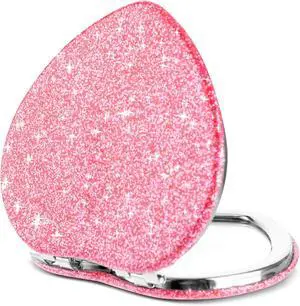 Dimeho Compact Folding Mirror Mini Vanity Mirror Makeup Tools, Pink-Silver | Heart Shaped, Magnifying, Portable Travel, for Purse, Double-Sided, Cute Glitter, Cosmetic Accessories Dimeho Compact Folding Mirror Mini Vanity Mirror Makeup Tools, Pink-Silver | Heart Shaped, Magnifying, Portable Travel, for Purse, Double-Sided, Cute Glitter, Cosmetic Accessories