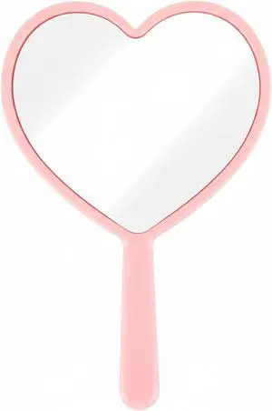Bremorou Heart Shaped Handheld Cosmetic Mirrors Lash Mirror Handheld Portable Mini Travel Makeup Mirrors with Handle for Women, Pink, 4.72 × 3.14 inches(Mini) Bremorou Heart Shaped Handheld Cosmetic Mirrors Lash Mirror Handheld Portable Mini Travel Makeup Mirrors with Handle for Women, Pink, 4.72 × 3.14 inches(Mini)
