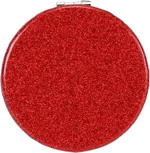 Red Compact Mirror for Purse,Magnifying Travel Mirror with Glitter,Double-Sided Small Pocket Mirror,Portable 2 x 1x Magnification Folding Makeup Mirror,Cosmetic Mirror for Gift Red Compact Mirror for Purse,Magnifying Travel Mirror with Glitter,Double-Sided Small Pocket Mirror,Portable 2 x 1x Magnification Folding Makeup Mirror,Cosmetic Mirror for Gift