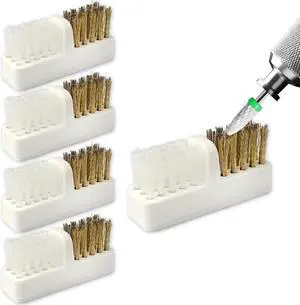 Nail Drill Bit Wire Cleaner Brush, 5-Piece Nail Art Cleaning Tool Set for Salon and Home Use, Nail Polish Cleaning Brush Nail Drill Bit Wire Cleaner Brush, 5-Piece Nail Art Cleaning Tool Set for Salon and Home Use, Nail Polish Cleaning Brush