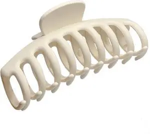 OWIIZI 4.3" Large Matte Hair Clips for Women Long Thick Hair (White) | Big Claw Clips,Non-Slip Strong Hold Jumbo Ponytail Barrette,Jaw Clamps,Cute Hair Accessories,for Girl Thick Thin Curly Hair OWIIZI 4.3" Large Matte Hair Clips for Women Long Thick Hair (White) | Big Claw Clips,Non-Slip Strong Hold Jumbo Ponytail Barrette,Jaw Clamps,Cute Hair Accessories,for Girl Thick Thin Curly Hair