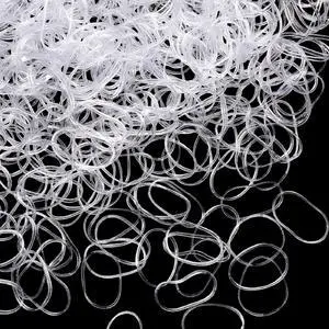 Hicarer 1000 pcs Mini Rubber Hair Bands 1/2" Soft Elastic Bands for Woman Hair Braids Ponytails & Beards Small Dreadlocks, Wedding Hairstyle and More(1.5 cm,Clear) Hicarer 1000 pcs Mini Rubber Hair Bands 1/2" Soft Elastic Bands for Woman Hair Braids Ponytails & Beards Small Dreadlocks, Wedding Hairstyle and More(1.5 cm,Clear)