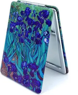 Art Decor Rectangular Mirror, Foldable, Portable, Magnifying, 3.46 x 2.46 x 0.4 Inches, Van Gogh Art Decor Rectangular Mirror, Foldable, Portable, Magnifying, 3.46 x 2.46 x 0.4 Inches, Van Gogh