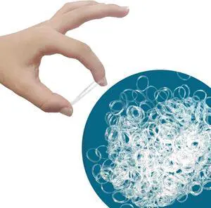 500 Clear Elastic Hair Ties Strong Stretchy Bands for Women & All Hair | 500 small clear hair ties, stretchy & gentle, no damage, for weddings, braids, ponytails & daily styles 500 Clear Elastic Hair Ties Strong Stretchy Bands for Women & All Hair | 500 small clear hair ties, stretchy & gentle, no damage, for weddings, braids, ponytails & daily styles