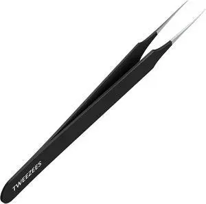 Ingrown Hair Tweezers | Pointed Tip | Black |Precision Stainless Steel | Extra Sharp and Perfectly Aligned for Ingrown Hair Treatment & Splinter Removal For Men and Women | By Tweezees Ingrown Hair Tweezers | Pointed Tip | Black |Precision Stainless Steel | Extra Sharp and Perfectly Aligned for Ingrown Hair Treatment & Splinter Removal For Men and Women | By Tweezees