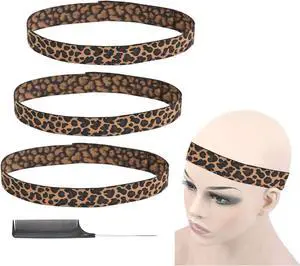 3 Pcs Elastic Bands for Wigs Lace Melting Bands Adjustable Leopard Print Wig Headbands for Lace Front Edges Laying (Width 1.2 Inch/3.0cm) 3 Pcs Elastic Bands for Wigs Lace Melting Bands Adjustable Leopard Print Wig Headbands for Lace Front Edges Laying (Width 1.2 Inch/3.0cm)