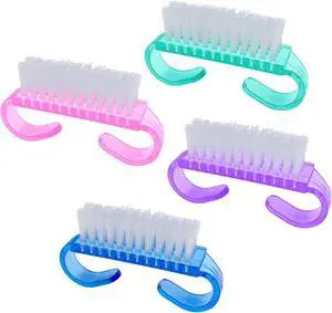 4 Pack Handle Grip Nail Brushes, Colorful Mini Fingernail Brush, Hand Scrub Cleaning Brushes for Nails and Toes, for Women Men 4 Pack Handle Grip Nail Brushes, Colorful Mini Fingernail Brush, Hand Scrub Cleaning Brushes for Nails and Toes, for Women Men