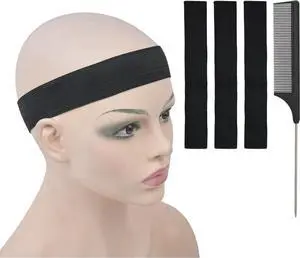 3 Pcs Elastic Band Lace Melting Bands Adjustable Wig Headbands for Lace Frontal Laying (Width 1.4 Inch) 3 Pcs Elastic Band Lace Melting Bands Adjustable Wig Headbands for Lace Frontal Laying (Width 1.4 Inch)