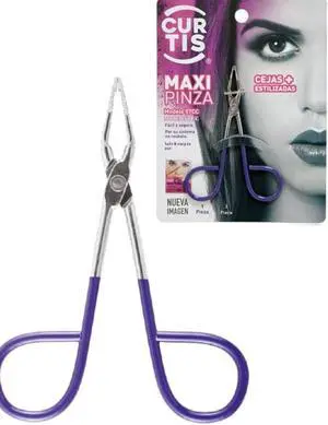 PROFESSIONAL Salon TWEEZERS with Easy Scissor Handle, The BEST PRECISION EYEBROW TWEEZERS Men/Women; PORTABLE Beauty tool for facial Hair, Ingrown Hair, Blackhead; Purple MADE IN MEXICO (UPDATED) PROFESSIONAL Salon TWEEZERS with Easy Scissor Handle, The BEST PRECISION EYEBROW TWEEZERS Men/Women; PORTABLE Beauty tool for facial Hair, Ingrown Hair, Blackhead; Purple MADE IN MEXICO (UPDATED)
