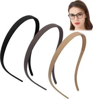 TOBATOBA Flex No Pressure Headbands, Headbands for Glasses Wearers, Sunglasses Headband Comfortable No Headache Headband, Matte Plastic Hair bands with Teeth, Non Slip for Women Girls TOBATOBA Flex No Pressure Headbands, Headbands for Glasses Wearers, Sunglasses Headband Comfortable No Headache Headband, Matte Plastic Hair bands with Teeth, Non Slip for Women Girls