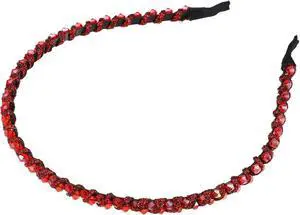 VOCOSTE Rhinestone Headband for Women, Red | 0.24 inch Wide, No Ears Pinching, Not Easy to Slip, Sparkle, Comfortable to Wear, Light Enough for Daily Use VOCOSTE Rhinestone Headband for Women, Red | 0.24 inch Wide, No Ears Pinching, Not Easy to Slip, Sparkle, Comfortable to Wear, Light Enough for Daily Use