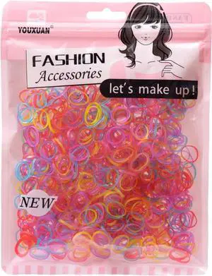 Youxuan Kids Elastics No Damage Colored Hair Bands Fashion Girls Hair Ties 1000 Count Small Size Youxuan Kids Elastics No Damage Colored Hair Bands Fashion Girls Hair Ties 1000 Count Small Size