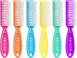 HOFASON 6 Pack Nail Brush for Cleaning Fingernails, Nail Brush Handle Grip Brush for Nail and Toenail Foot, Nail Dust Brush Manicure Pedicure Tools Scrubbing Brush Women Men Home Salon (Bright Colors) HOFASON 6 Pack Nail Brush for Cleaning Fingernails, Nail Brush Handle Grip Brush for Nail and Toenail Foot, Nail Dust Brush Manicure Pedicure Tools Scrubbing Brush Women Men Home Salon (Bright Colors)