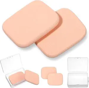 2 Pcs Foundation Sponge, Rectangle Makeup Sponges for Foundation, for All Skin Types, Powder Puff for Flawless Application, Wet and Dry Dual Use 2 Pcs Foundation Sponge, Rectangle Makeup Sponges for Foundation, for All Skin Types, Powder Puff for Flawless Application, Wet and Dry Dual Use