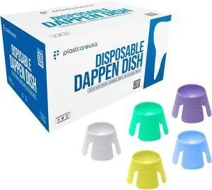 200 PlastCare USA Assorted Dappen Dish, Disposable Small Plastic Containers Liquid Bowls for Dental and Nail Procedures 200 PlastCare USA Assorted Dappen Dish, Disposable Small Plastic Containers Liquid Bowls for Dental and Nail Procedures
