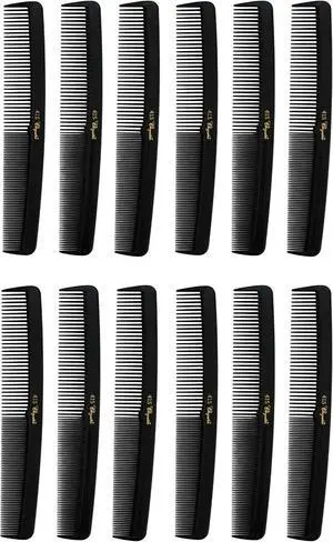 KREST COMBS Cleopatra Series 7 inch Round Back Finger Waver Comb Black (Pack of 12) (Model: 415) KREST COMBS Cleopatra Series 7 inch Round Back Finger Waver Comb Black (Pack of 12) (Model: 415)