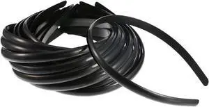 Hicarer 30 Pack Plastic Hair Headband Thin Skinny Plain 10 mm DIY Headbands Hair Accessories for Halloween Christmas Girl Woman (Black) Hicarer 30 Pack Plastic Hair Headband Thin Skinny Plain 10 mm DIY Headbands Hair Accessories for Halloween Christmas Girl Woman (Black)
