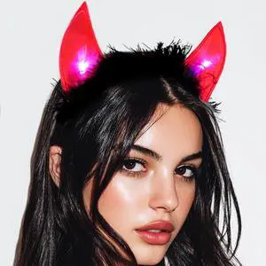 Light Up Devil Headbands Led Devil Horn Hairbands Black Demon Headpiece Glitter Halloween Hair Accessories for Women Light Up Devil Headbands Led Devil Horn Hairbands Black Demon Headpiece Glitter Halloween Hair Accessories for Women