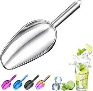 Metal Ice ScoopKitchen Ice Scooper for Ice Maker,Stainless Steel Small Ice Scooper for FreezerKitchen Gadgets Cookie Flour Pet Dog Food Scoop (Silver, 6 OZ) Metal Ice ScoopKitchen Ice Scooper for Ice Maker,Stainless Steel Small Ice Scooper for FreezerKitchen Gadgets Cookie Flour Pet Dog Food Scoop (Silver, 6 OZ)