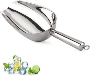 Stainless Steel Ice Scoop for Freezer | Smal Metal Ice Scoop for Ice Machine,Ice Cube Scoop for Ice Freezer Bin,8 Oz,Heavy Duty,Dishwasher Safe Stainless Steel Ice Scoop for Freezer | Smal Metal Ice Scoop for Ice Machine,Ice Cube Scoop for Ice Freezer Bin,8 Oz,Heavy Duty,Dishwasher Safe