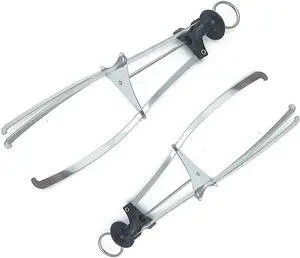 COMOK Black Silver Tone Family Restaurant 3 Claws Bowl Dish Plate Clip Clamp 2pcs COMOK Black Silver Tone Family Restaurant 3 Claws Bowl Dish Plate Clip Clamp 2pcs
