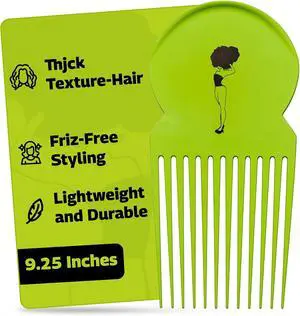 Pardon My Fro Afro Hair Pick For Men Women Thick Textured Hair 9.25 Inches | Lightweight Durable Tool With Detangling Design, Smooth Styling For Braids Dreads Wavy Hair And Reduces Frizz Effectively. Pardon My Fro Afro Hair Pick For Men Women Thick Textured Hair 9.25 Inches | Lightweight Durable Tool With Detangling Design, Smooth Styling For Braids Dreads Wavy Hair And Reduces Frizz Effectively.