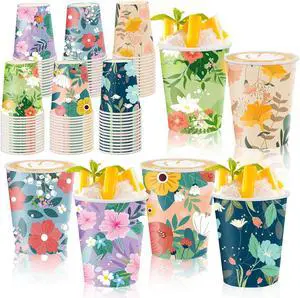 Disposable Paper Cup 9oz 48 Pcs 6 Unique Floral Designs Drinking Cup, Perfect for Spring Birthday Parties, Easter, Bridal Showers, Weddings, Tea Parties, Christmas, Valentines Day, and Baby Showers Disposable Paper Cup 9oz 48 Pcs 6 Unique Floral Designs Drinking Cup, Perfect for Spring Birthday Parties, Easter, Bridal Showers, Weddings, Tea Parties, Christmas, Valentines Day, and Baby Showers