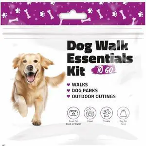 Dog Walking Essentials Kit Travel Pack with Disposable Bowl, Dog Food, Treats & Waste Bag Pet Supplies for Walks, Camping & On-the-Go Use (Purple) (1) Dog Walking Essentials Kit Travel Pack with Disposable Bowl, Dog Food, Treats & Waste Bag Pet Supplies for Walks, Camping & On-the-Go Use (Purple) (1)