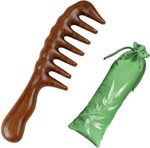 Thicken Wooden Wide Tooth Comb for Curly Hair,Large No-static Handmade 100% Natural Sandalwood Hair Comb for Head Scalp Massage,Detangling Comb for Women Holiday Gift (Sandalwood) Thicken Wooden Wide Tooth Comb for Curly Hair,Large No-static Handmade 100% Natural Sandalwood Hair Comb for Head Scalp Massage,Detangling Comb for Women Holiday Gift (Sandalwood)