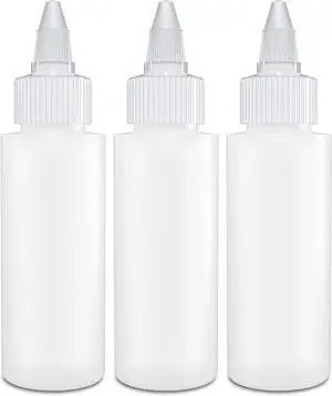 BRIGHTFROM Twist Top Applicator Bottles, Squeeze 2 OZ Empty Plastic Bottles, Refillable, Open/Close Nozzle - Multi Purpose (Pack of 3) BRIGHTFROM Twist Top Applicator Bottles, Squeeze 2 OZ Empty Plastic Bottles, Refillable, Open/Close Nozzle - Multi Purpose (Pack of 3)