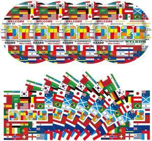 50PCS International World Flags Plates and Napkins - 7 Inch Disposable Dessert Plates, 2026 Global Soccer Match Viewing Party Supplies for Sports Events, Birthday, Travel Decorations, Serve for 25 50PCS International World Flags Plates and Napkins - 7 Inch Disposable Dessert Plates, 2026 Global Soccer Match Viewing Party Supplies for Sports Events, Birthday, Travel Decorations, Serve for 25