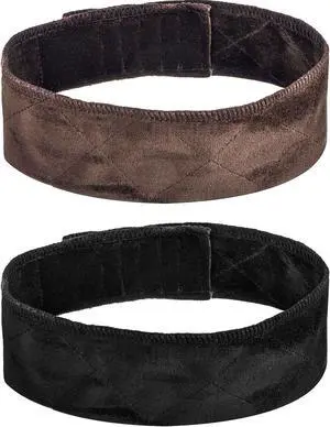 2 Pack Velvet Wig Band Head Hair Band Adjustable Fastern (Black and Brown) | Half Wig Headband Grip, Reinforced Headband for Women, Secure Fastener Holds Firmly in Place, Ideal for Daily Wear Styling 2 Pack Velvet Wig Band Head Hair Band Adjustable Fastern (Black and Brown) | Half Wig Headband Grip, Reinforced Headband for Women, Secure Fastener Holds Firmly in Place, Ideal for Daily Wear Styling