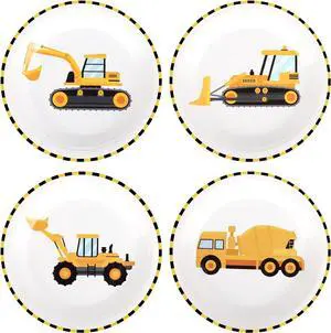 48PCS Construction Paper Plates Construction Birthday Party Plates Supplies Disposable Dump Truck Plates 4 Designs Tableware for Boys Kids Birthday Party Decorations Supplies, Serve 48 Guests 48PCS Construction Paper Plates Construction Birthday Party Plates Supplies Disposable Dump Truck Plates 4 Designs Tableware for Boys Kids Birthday Party Decorations Supplies, Serve 48 Guests
