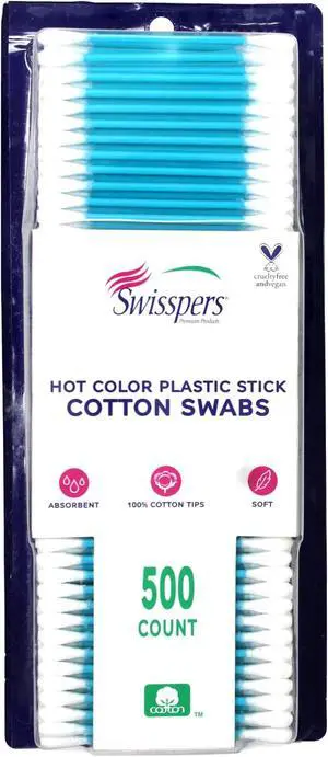 Swisspers Hot Colored Swab-500 ct (Color May Vary) Swisspers Hot Colored Swab-500 ct (Color May Vary)