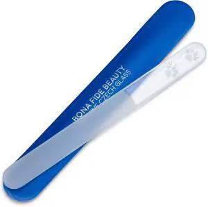 Bona Fide Beauty Pet Nail File for Small Pets (Paw Print Design) | Genuine Gzech glass, silent nail file, curved groove to smooth pet claws Bona Fide Beauty Pet Nail File for Small Pets (Paw Print Design) | Genuine Gzech glass, silent nail file, curved groove to smooth pet claws