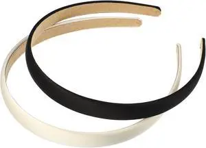 VOCOSTE 2Pcs Satin Headbands, Anti-Slip Solid Headband, Black&White | 0.63 Inch Wide, Stays Put Without Pulling, No Ear Pinching, No Head Tightness, Comfortable, Versatile for Daily Use VOCOSTE 2Pcs Satin Headbands, Anti-Slip Solid Headband, Black&White | 0.63 Inch Wide, Stays Put Without Pulling, No Ear Pinching, No Head Tightness, Comfortable, Versatile for Daily Use