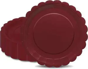 40Pcs Red Paper Plates 7Inch Red Scalloped Plates Disposable Dessert Plates for Independence Day Birthday,Baby Shower,Wedding,4th of July 40Pcs Red Paper Plates 7Inch Red Scalloped Plates Disposable Dessert Plates for Independence Day Birthday,Baby Shower,Wedding,4th of July