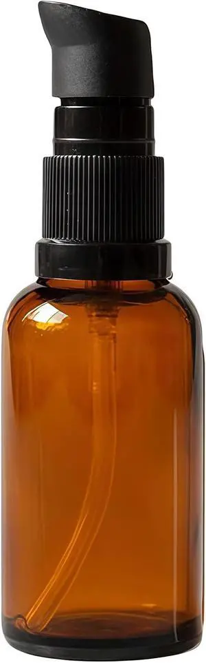 100ML/3.4oz Amber Glass Pump Bottle with Black Top, Refillable Travel Size Dispenser, Empty Cosmetic Bottles for Lotions, Serums, Essential Oils, Foundation Cream 100ML/3.4oz Amber Glass Pump Bottle with Black Top, Refillable Travel Size Dispenser, Empty Cosmetic Bottles for Lotions, Serums, Essential Oils, Foundation Cream
