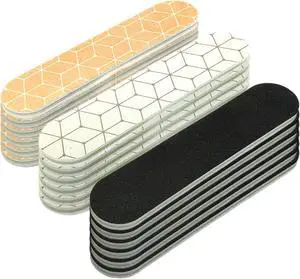 Set of 18 Dual-Sided Nail File Emery Board Heavy Medium & Fine Grit Cushioned Easy Grip Comfortable Filing Smoothing Finishing Nails 3.5 Travel Size TSA Approved Set of 18 Dual-Sided Nail File Emery Board Heavy Medium & Fine Grit Cushioned Easy Grip Comfortable Filing Smoothing Finishing Nails 3.5 Travel Size TSA Approved