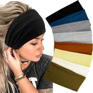 Yeshan Wide Headbands For Women Stretch Boho Head Bands Large Turban Sweatbands Workout Yoga Running Hairband,Pack of 8 Yeshan Wide Headbands For Women Stretch Boho Head Bands Large Turban Sweatbands Workout Yoga Running Hairband,Pack of 8